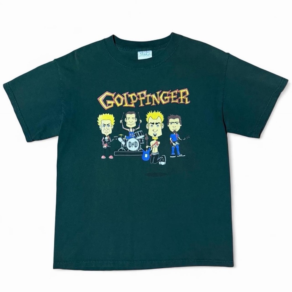 Vintage Y2K Goldfinger Ska Punk Rock Music Band Concert Tour T-shirt Medium M&O